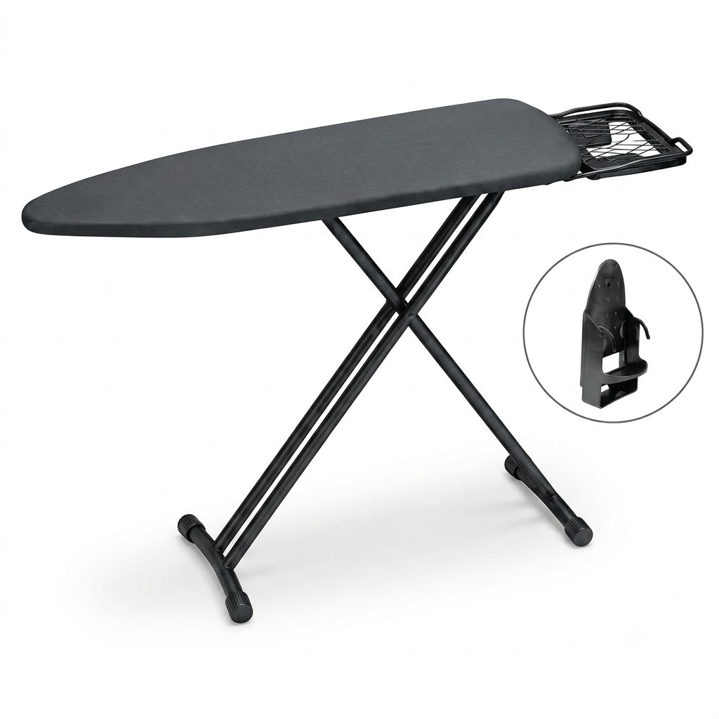 Black Ironing Board with Holder